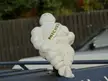 Michelin Man figurine mounted on the hood of a Citroen CX