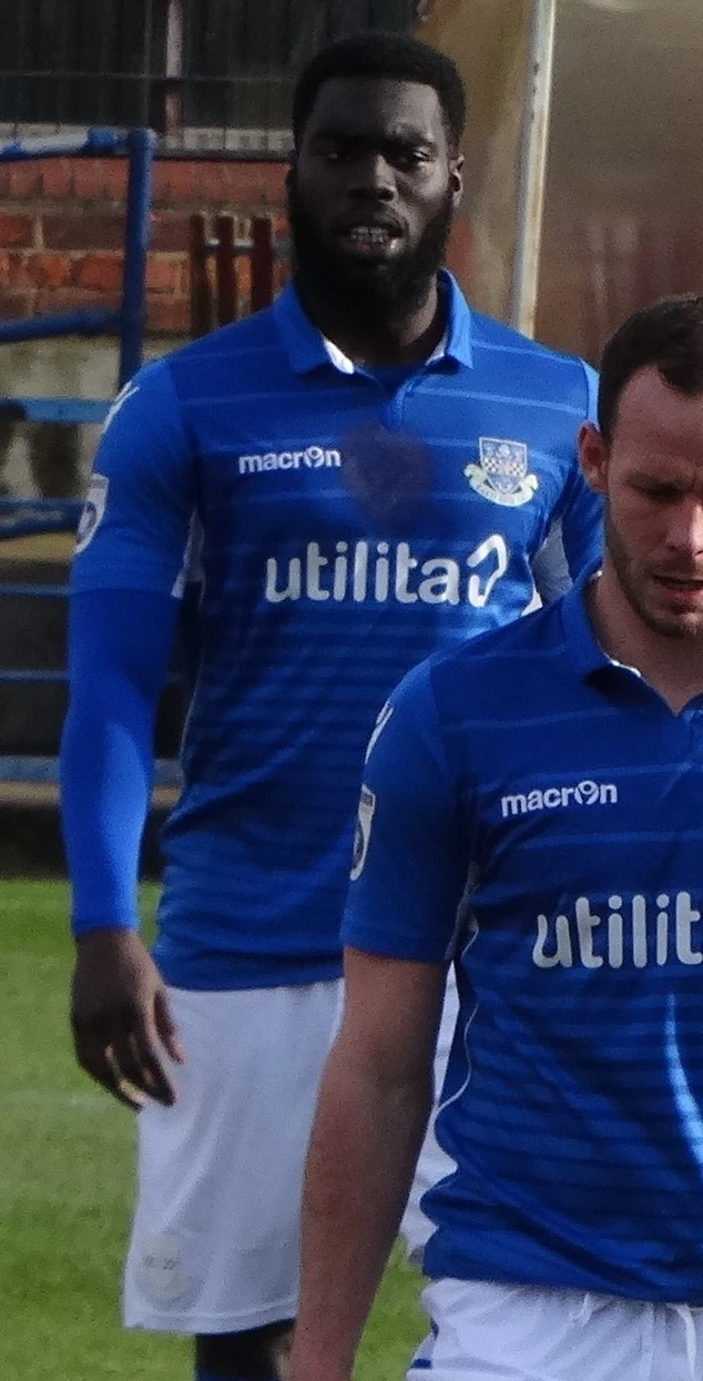 Obileye playing for Eastleigh in 2017