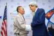 Prime Minister of Bhutan Tshering Tobgay with U.S. Secretary of State John Kerry in 2015.[75]