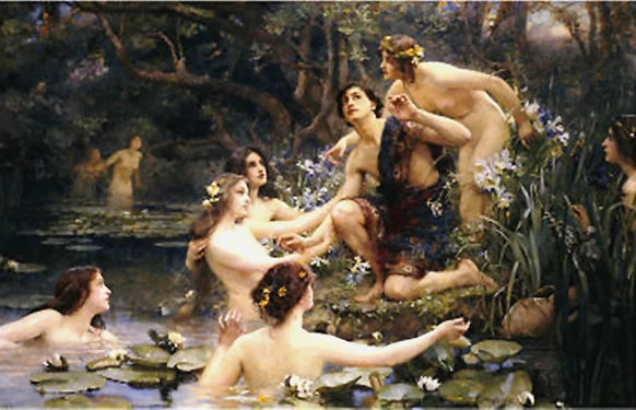 Hylas and the Water Nymphs, a representative example of her work