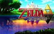 The Legend of Zelda A Link Between Worlds promotional art with a castle and deer over reflective water