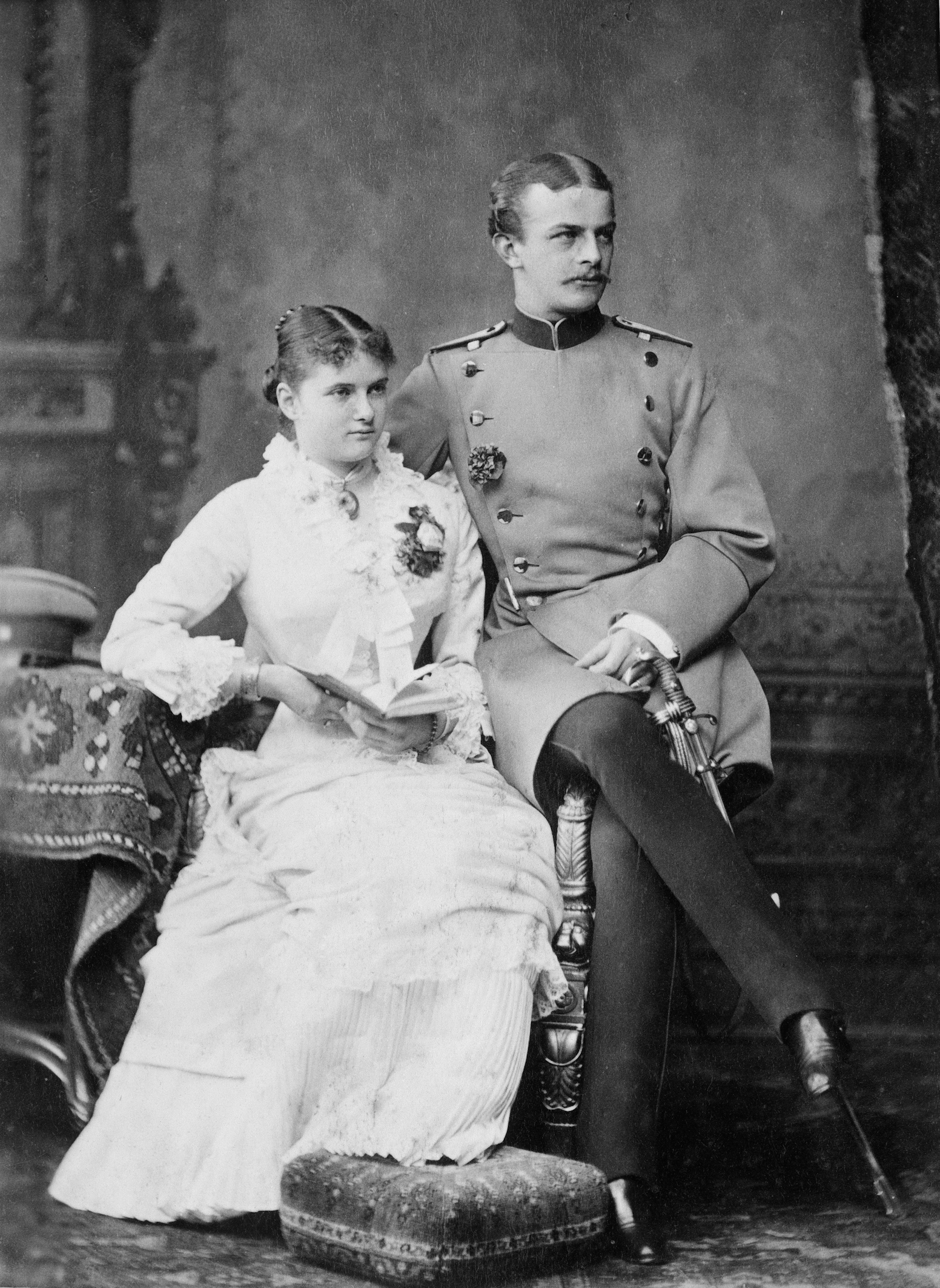 Frederick of Hohenau and his fiancée Charlotte von der Decken in 1880