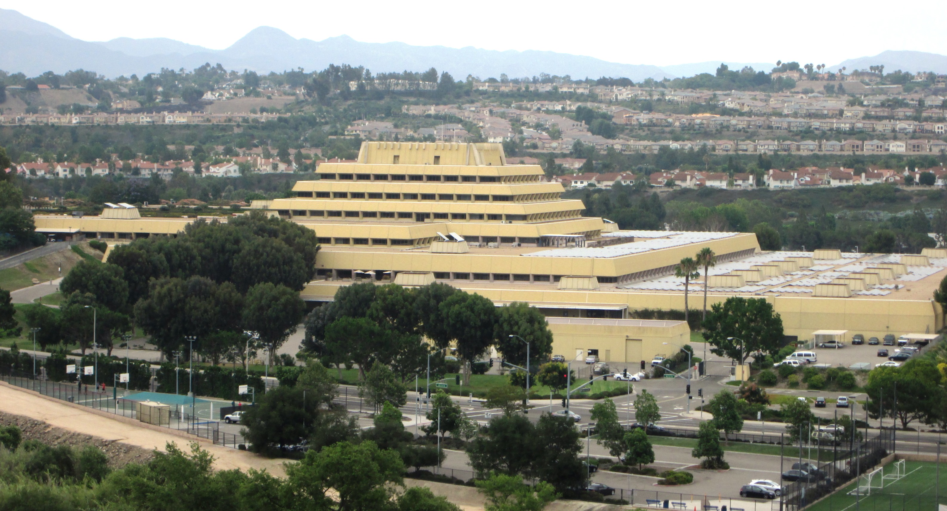 The Chet Holifield Federal Building dominates the landscape of a part of Laguna Niguel and Aliso Viejo
